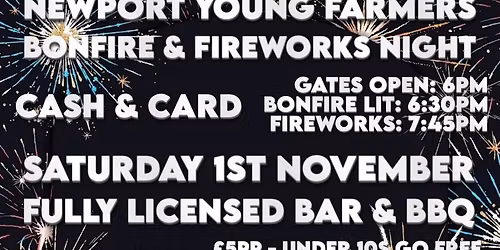 Newport YFC Bonfire & Fireworks \ud83c\udf86\ud83d\udd25