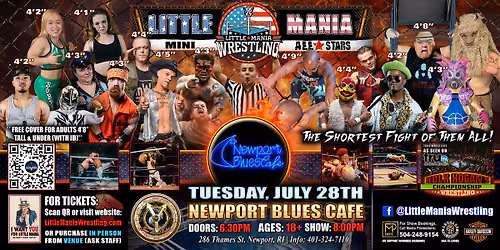 Newport, RI - Little Mania Mini Wrestling @ Blues Cafe