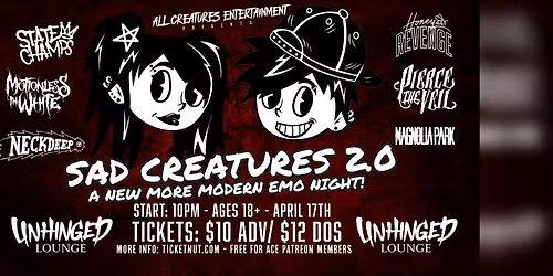 Sad Creatures 2.0: A New, More Modern Emo Night