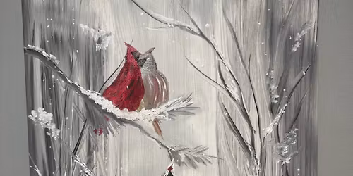 Wintery scene with cardnails\u2764\ufe0f