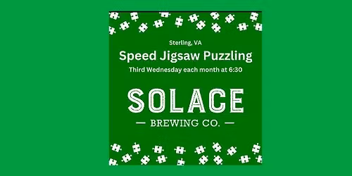 Speed Jigsaw Puzzle Competition at Solace Brewing Co. in Sterling