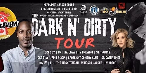 Jason Rouse (Dark N' Dirty Tour) LIVE Comedy at Tipsy Toucan (November 1)