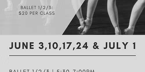 Ballet 1\/2\/3 Drop-In Classes