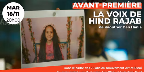 Avant-Premi\u00e8re : La Voix de Hind Rajab de Kaouther Ben Hania