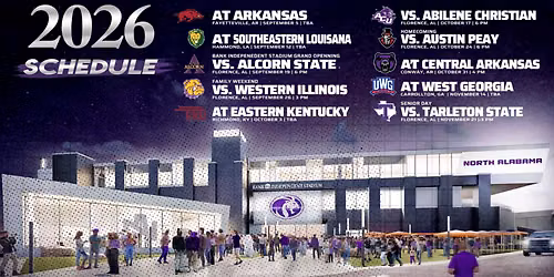 Western Illinois Leathernecks at North Alabama Lions Football at Bobby Wallace Field at Bank Independent Stadium