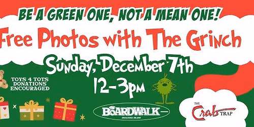 The Crab Trap presents THE "MEAN & GREEN ONE" & Holiday Toy Drive \u2728
