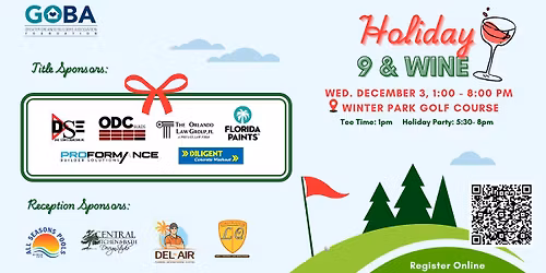 Charity Nine & Wine Golf Fundraiser & Annual Holiday Party