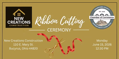 Ribbon Cutting - New Creations Construction