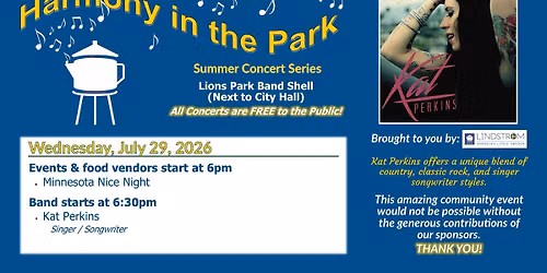 Harmony in the Park- Kat Perkins & Minnesota Nice Night