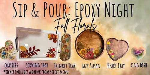 Sip & Pour; Epoxy Night Fall Leaves @ Barrett's Alehouse Fall River