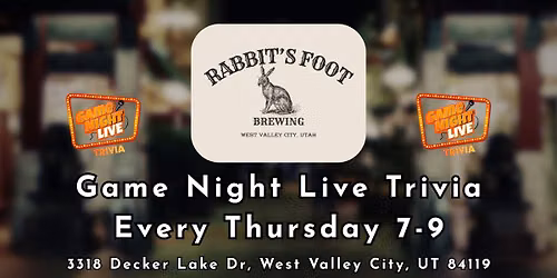 Game Night Live Trivia at Rabbit's Foot Brewing