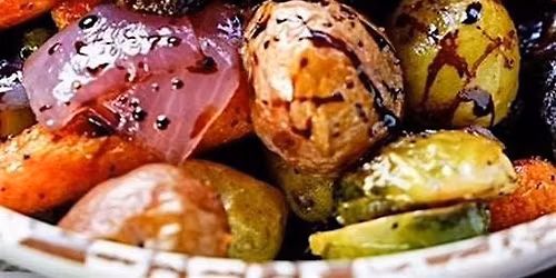 Italian Stuffed Pork Chops with Roasted Vegetables