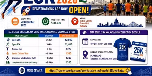 Registerations Open for Tata Steel World 25K Kolkata 2026