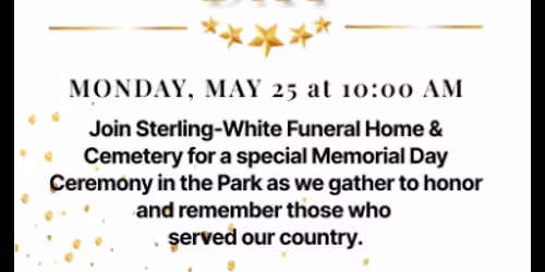 Memorial Day ceremony In the park 