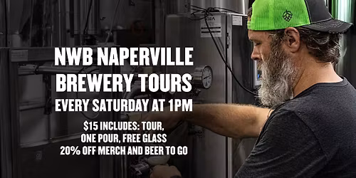 Brewery Tour every Saturday at the Naperville Tasting Room
