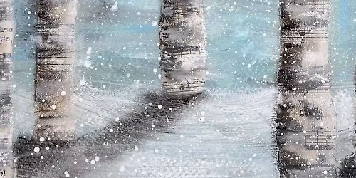 Mixed Media Winter Trees