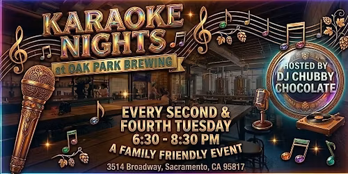 Karaoke at OakPark Brewery Hosted by DJ Chubby Chocolate