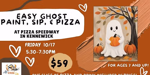 Easy Ghost Paint, Sip, & Pizza