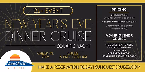 New Year's Eve Dinner & Fireworks Cruise