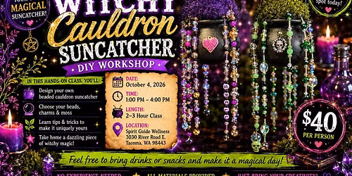 \ud83e\uddd9\u200d\u2640\ufe0f\u2728 WITCHY CAULDRON SUNCATCHER WORKSHOP! \u2728\ud83d\udd2e