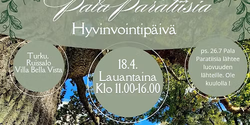 Pala Paratiisia hyvinvointip\u00e4iv\u00e4