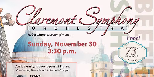 Claremont Symphony Free Concert