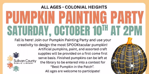 Pumpkin Painting Party at the Colonial Heights branch library