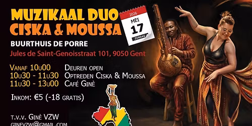 Aperitiefconcert met "Muzikaal Duo Ciska & Moussa"
