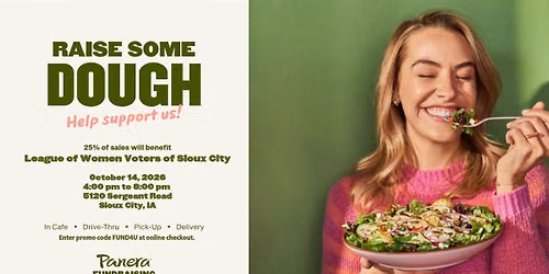 Panera Fundraising Night for LWV of Sioux City