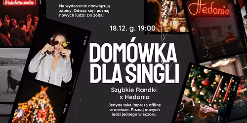 18.12 \u2728 \u015aWI\u0104TECZNA DOM\u00d3WKA DLA SINGLI \ud83e\udd73 HEDONIA APARTAMENTY