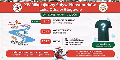 XIV Miko\u0142ajkowy Sp\u0142yw P\u0142etwonurk\u00f3w rzek\u0105 Odr\u0105 w G\u0142ogowie