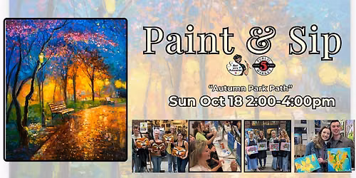 Paint & Sip in Eugene, Oregon \u201cAutumn Park Path\u201d