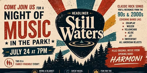 Night of Music in the Park! 90s and 2000s Rock Covers, Zeeland Outdoor Amphitheatre