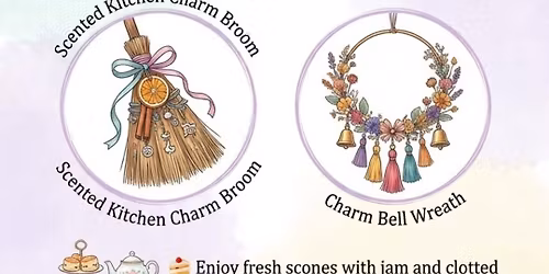 Crafting with Dawn & Karen: Enchanted Bells, Brooms & Cream Tea.
