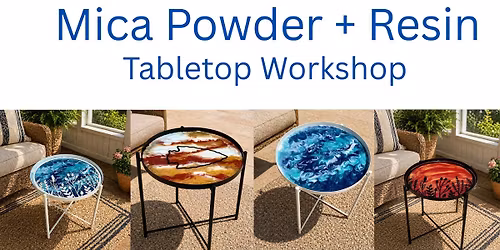 Bonner Springs Tuesday June 16 @ 6:30pm Liquid Art: Resin & Mica Table Workshop