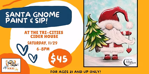 Santa Gnome Paint & Sip!