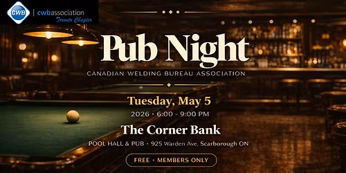 Canadian Welding Bureau Association Pub Night