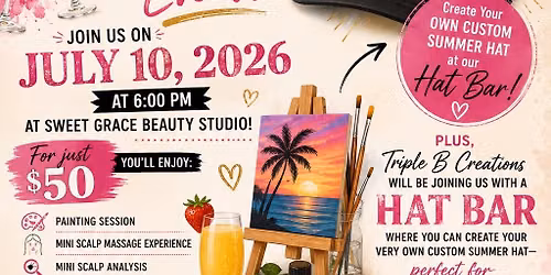 \ud83c\udfa8\ud83d\udc86\u200d\u2640\ufe0f Paint, Sip & Scalp Refresh Event \ud83d\udc86\u200d\u2640\ufe0f\ud83c\udfa8