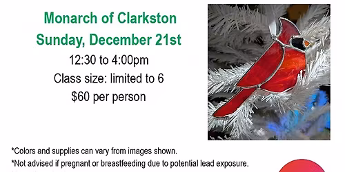 ***FULL***Cardinal Stained Glass Ornament