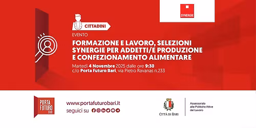 Formazione e Lavoro, selezioni Synergie per addetti\/e produzione e confezionamento alimentare