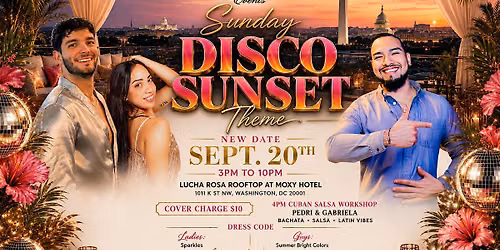 Sunday Disco Sunset | Rooftop Salsa, Bachata & Latin Social in DC