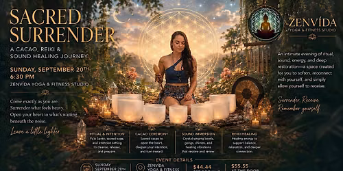 Sacred Surrender A Cacau, Reiki & Sound Healing Journey.