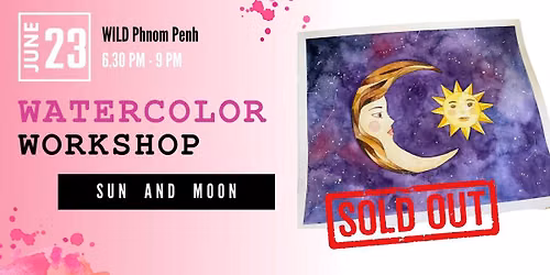 Watercolor workshop - Sun and Moon