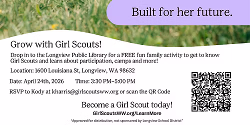 Grow with Girl Scouts and Bloom in Longview!