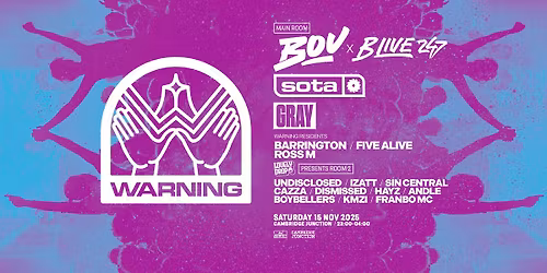 Warning! Saturday 15th November