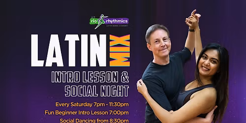 Latin Mix Saturday Social Night with Intro Lesson @ 7pm