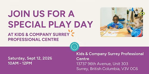 Special Play Day at Kids & Company Surrey Professional Centre