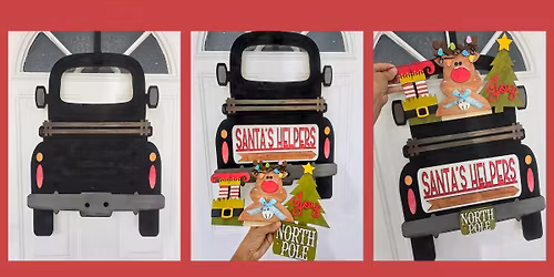 Farmhouse Truck & Santa's Helpers Wall\/Door Hanger Class