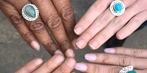Stamped Silver Statement Ring (Hurricane)