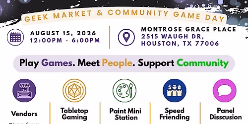 Tabletop Topia: Geek Market & Community Game Day